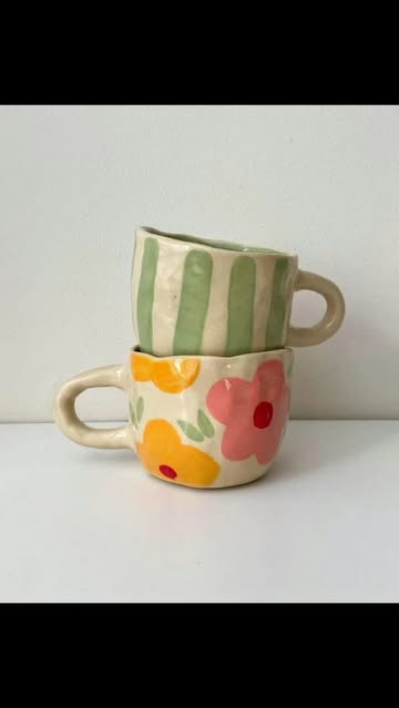 ماگ سرامیکی دستساز نقاشی زیرلعابی